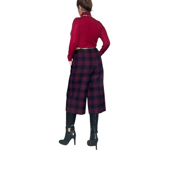 Noblegout Plaid 100% Wool Capri Trousers – Culottes - Size XS - Picture 4 of 5
